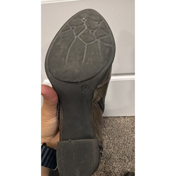 Mjus Patchwork Leather Boots knee-high multicolor brown green blue Size 36 EUC - Picture 5 of 6